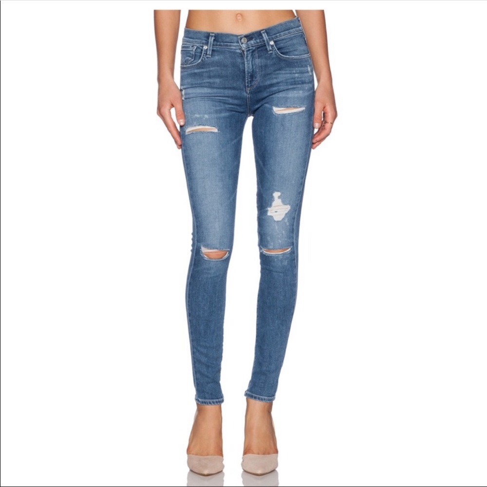 Agolde Distressed High Rise Jeans 24